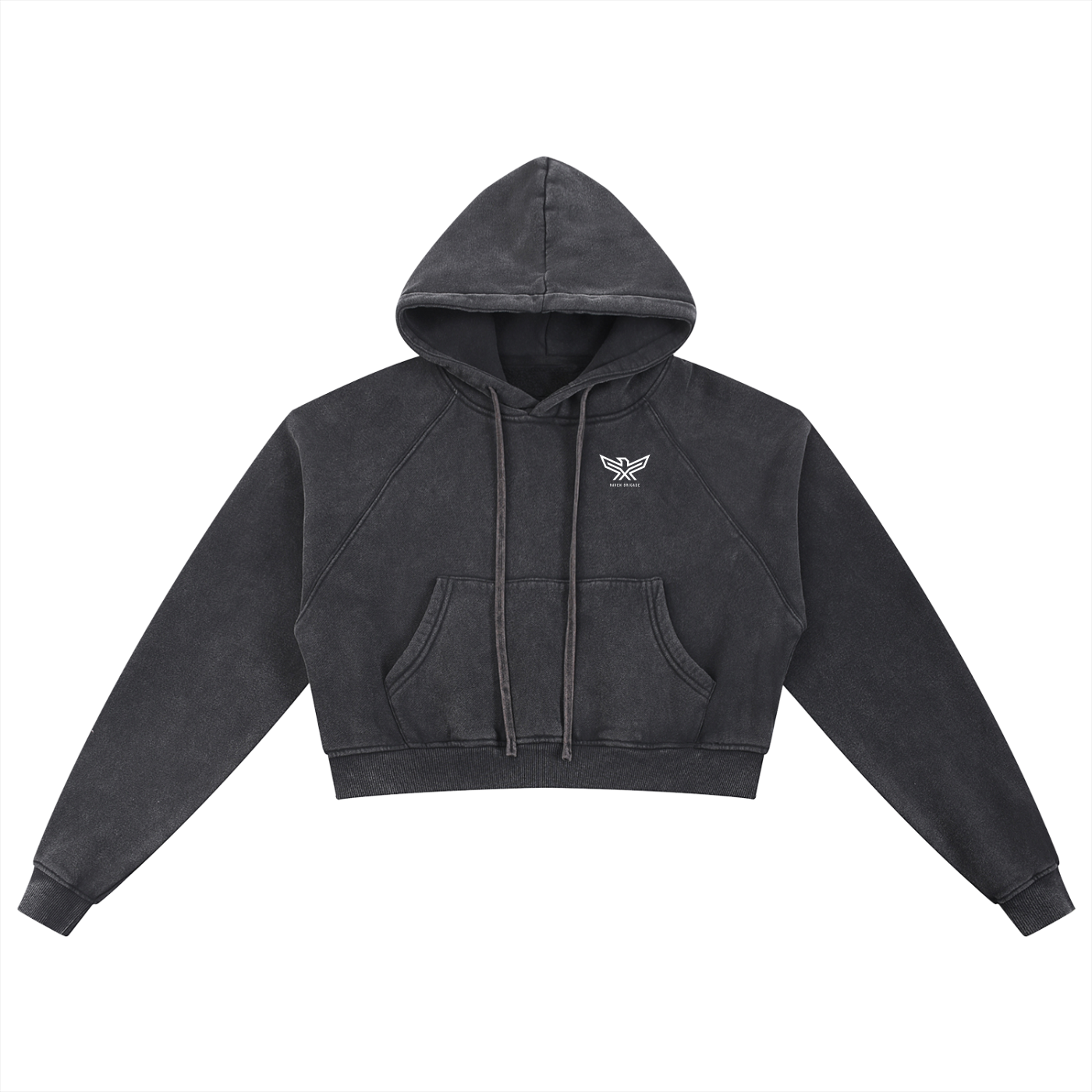 Snow Washed Cropped Hoodie