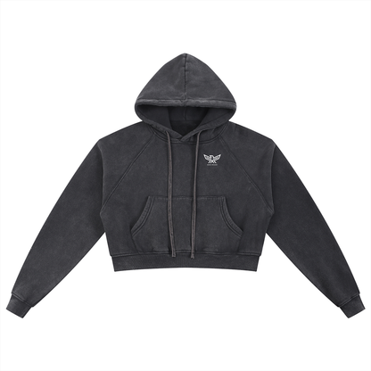 Snow Washed Cropped Hoodie
