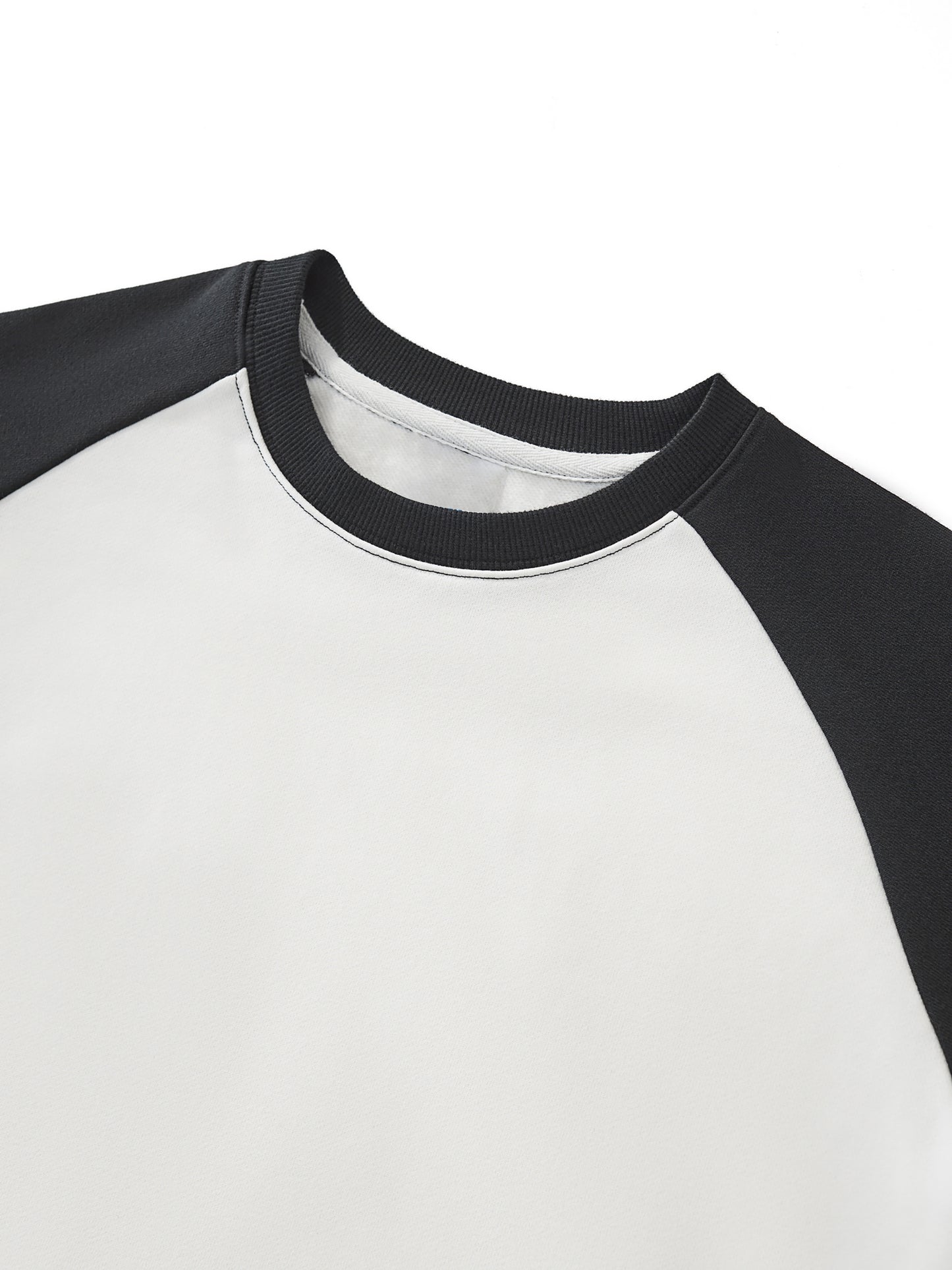 Raw-Hem Color-Block RELENTLESS Crop Sweatshirt